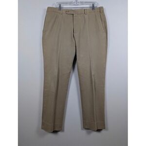 Incotex High Comfort Chinos Men 38 (Fits 37x29.5) Khaki Tan Cotton Twill Pants